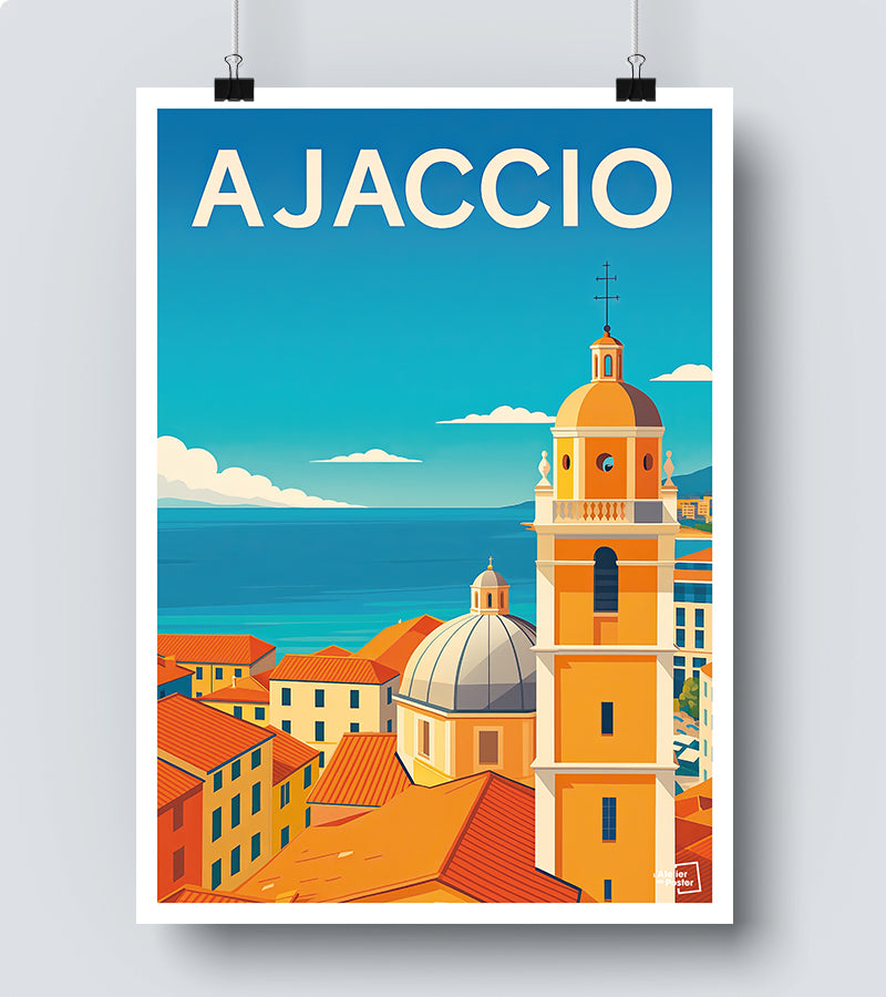 Affiche vintage Ajaccio