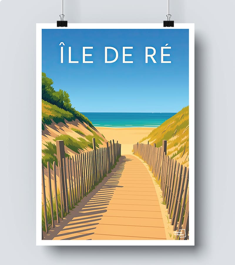 Affiche Vintage Ile de Ré
