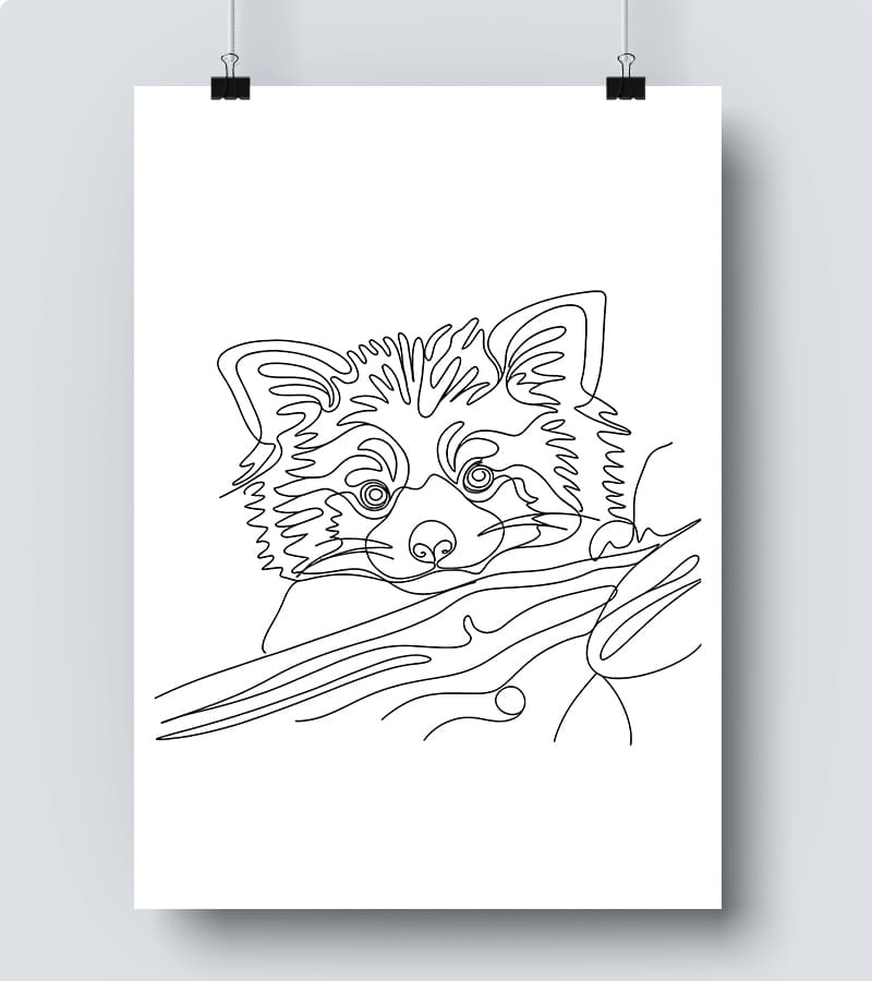 Affiche Line Art Animal #18