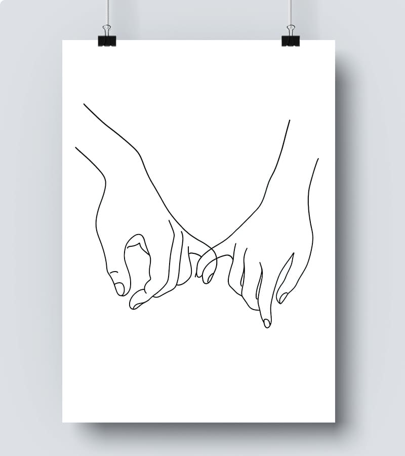 Affiche Line Art Amour infini #24