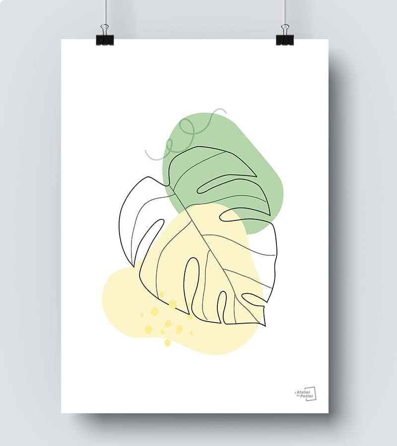 Affiche minimaliste Nature abstraite couleur pastel #28