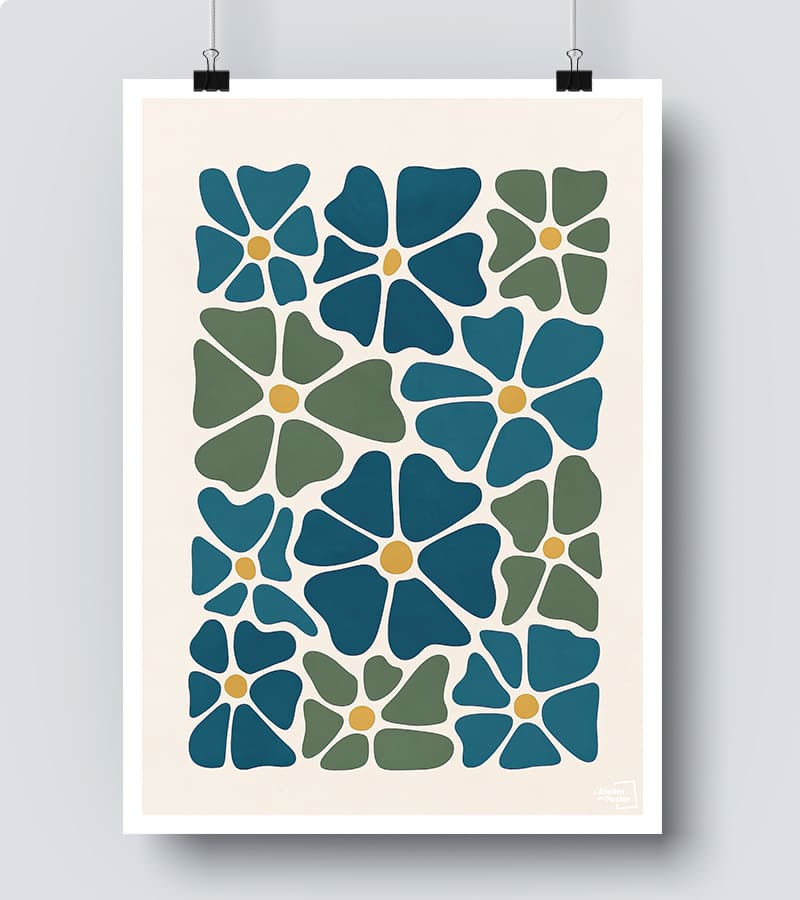 Affiche Fleur Minimaliste – Motif Botanique pour Intérieur Épuré #68