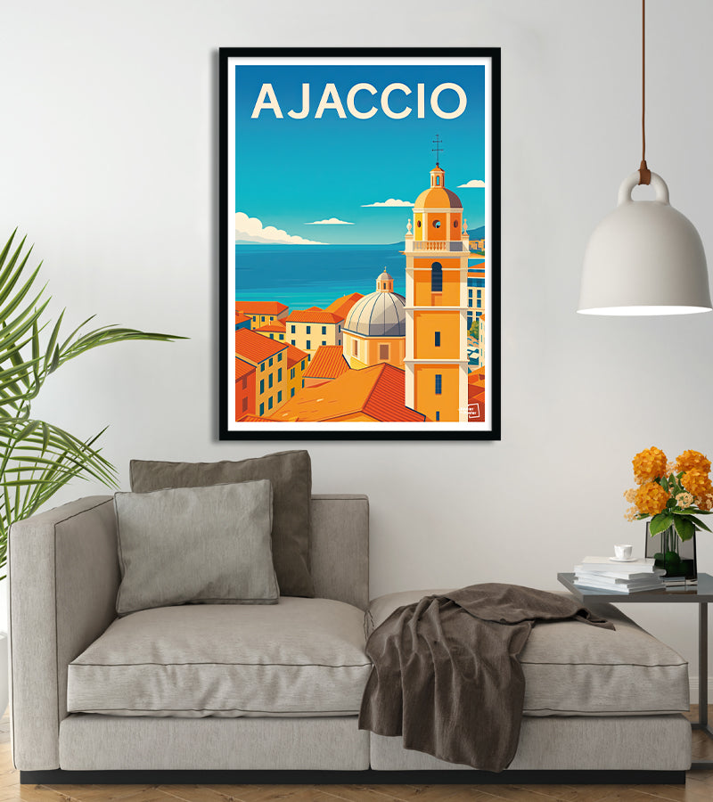 poster vintage Ajaccio