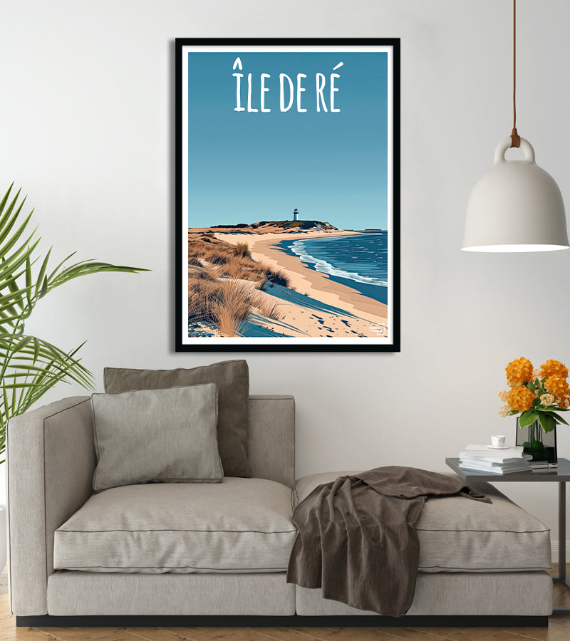 poster Île de Ré bord de mer