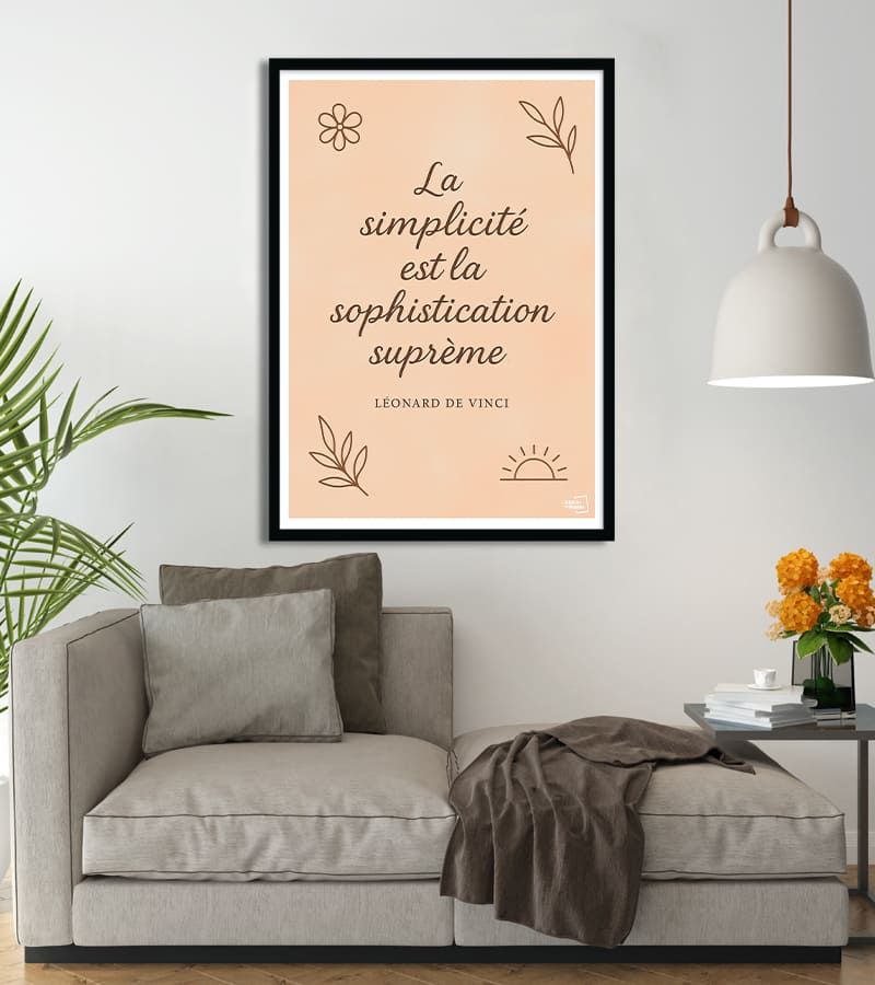 poster Citation - La simplicité est la sophistication suprème