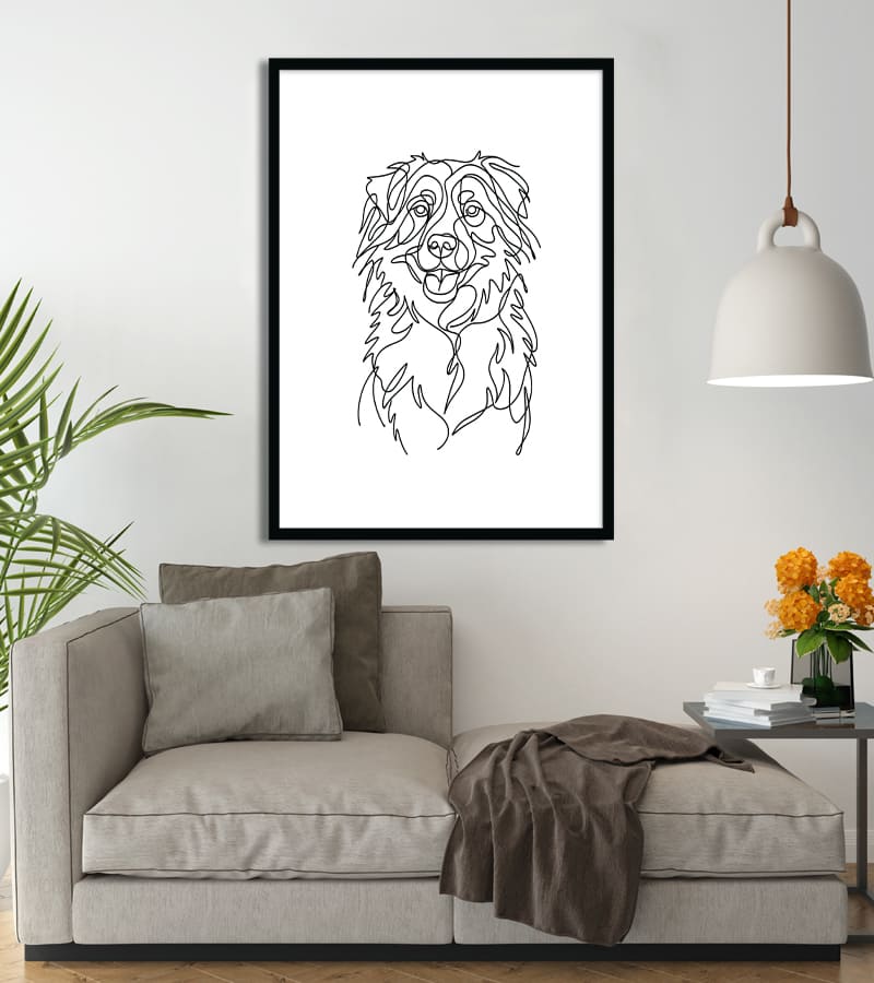 Affiche Line Art Chien #14