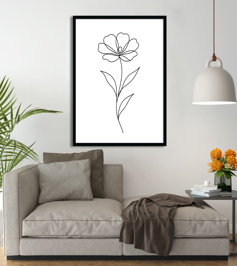 Affiche Line Art Fleur #1