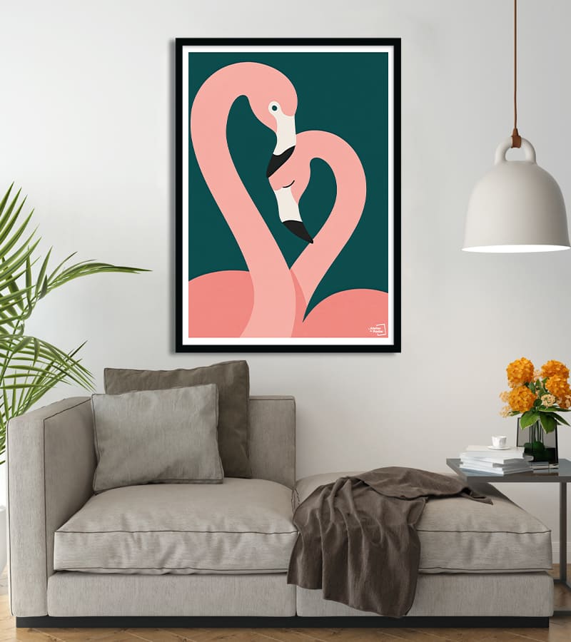 Affiche Minimaliste Flamand Rose – Idée Déco Murale Style Épuré #57 (Copie)