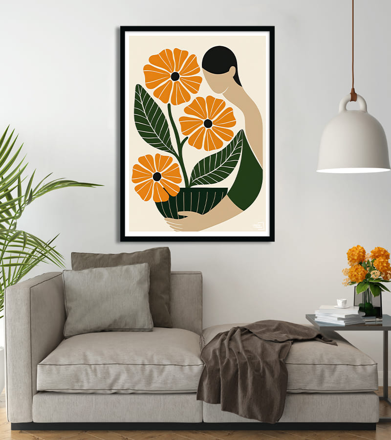 Affiche Femme Botanique – Art Minimaliste Féminin et Végétal #60