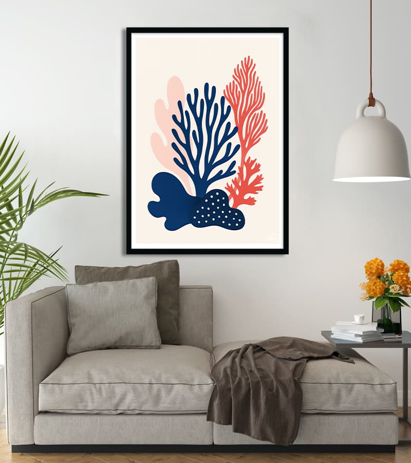 Affiche Fond marin Minimaliste – Art Mural Scandinave et Contemporain #64