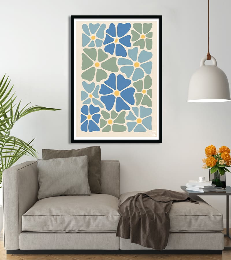Affiche Motif fleural année 90 – Poster Naturel & Zen #67