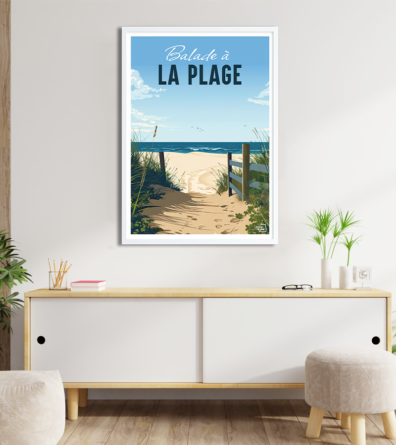 Affiche Balade sur la plage