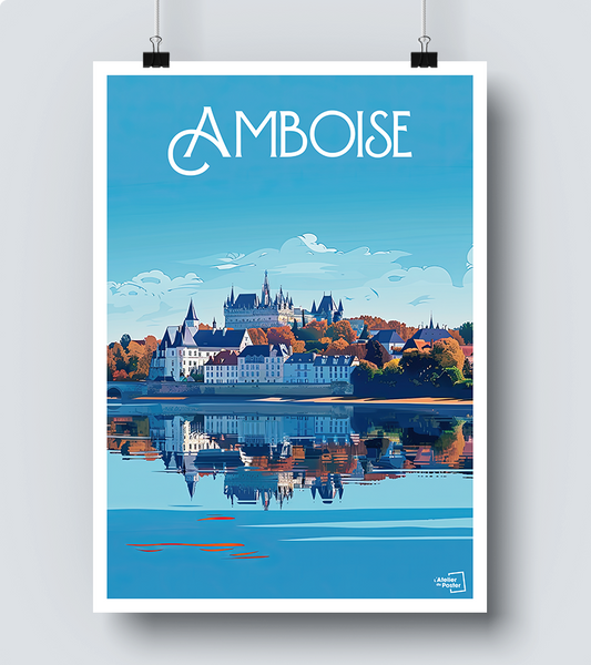 Affiche Amboise vintage