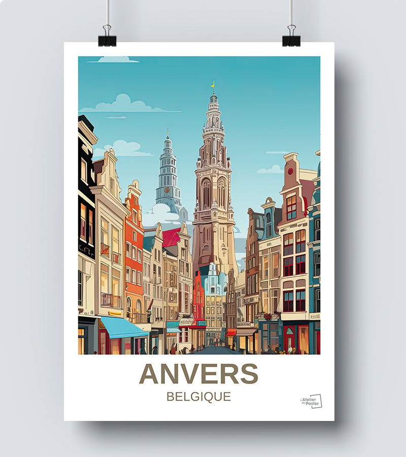 Affiche Anvers - Belgique – L'Atelier du Poster