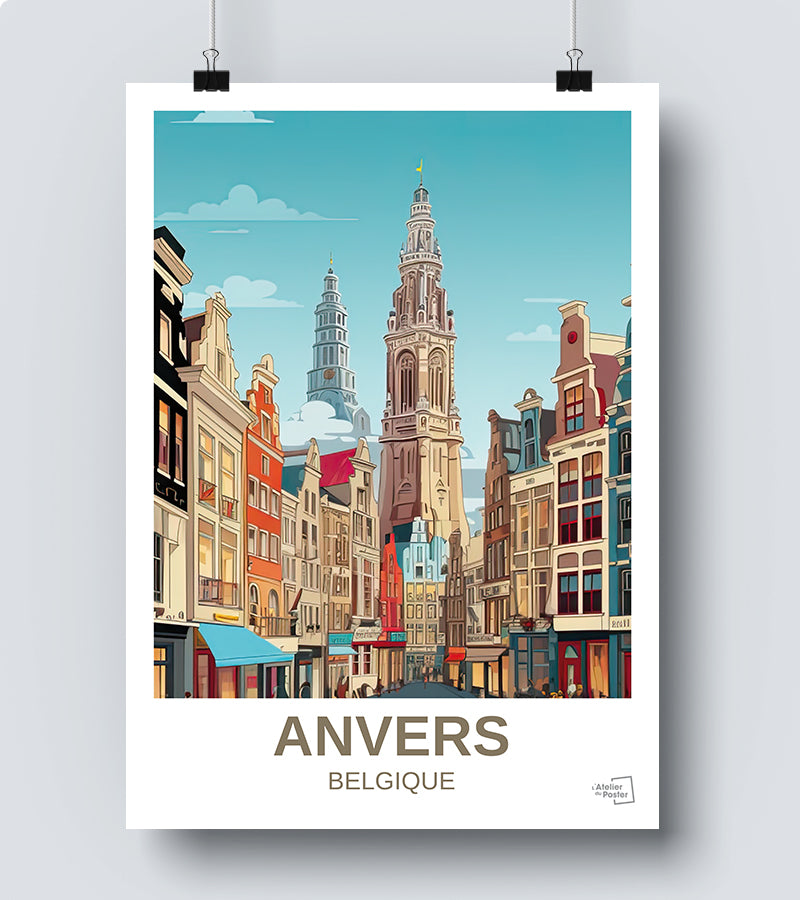 Affiche Anvers - Belgique