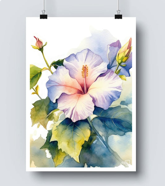 Affiche Fleurs Aquarelle