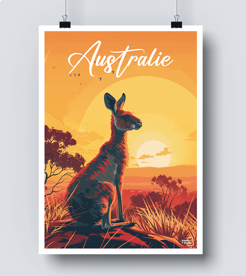 Affiche Kangourou d'Australie