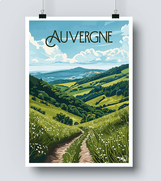 Affiche Auvergne vintage