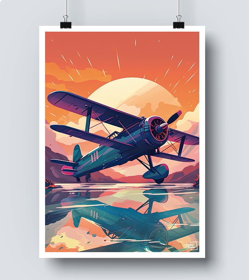 Affiche Avion à Hélices