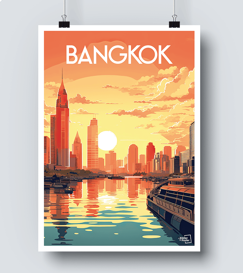 Affiche vintage Bangkok