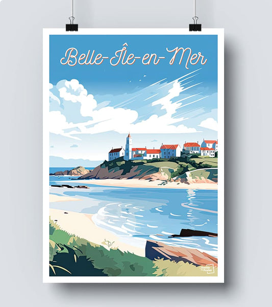 Affiche belle ile en mer bretagne