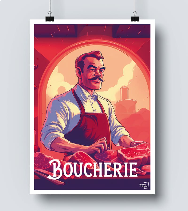 Affiche Boucherie