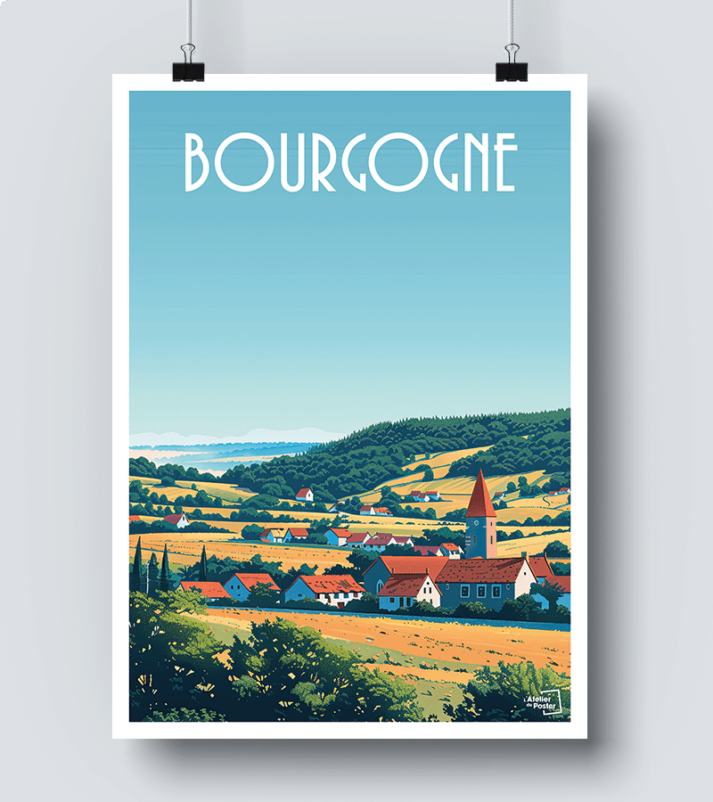 Affiche Bourgogne vintage