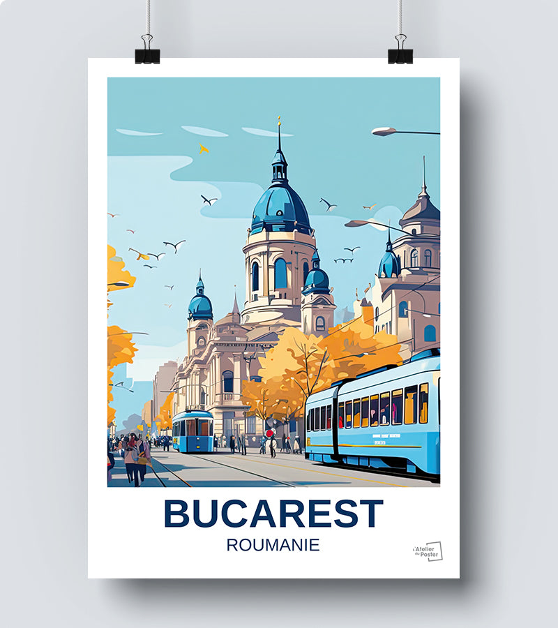 Affiche Bucarest - Roumanie