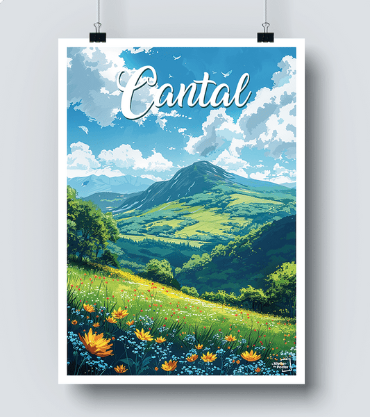 Affiche Cantal vintage