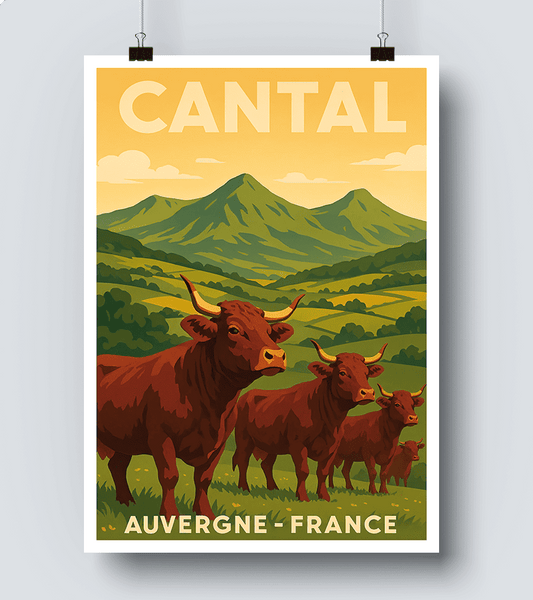 Affiche vintage Cantal