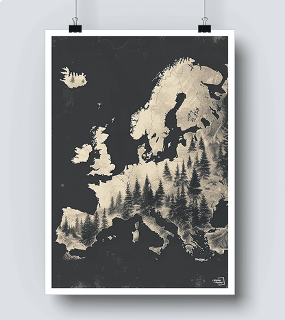 Affiche Carte Europe