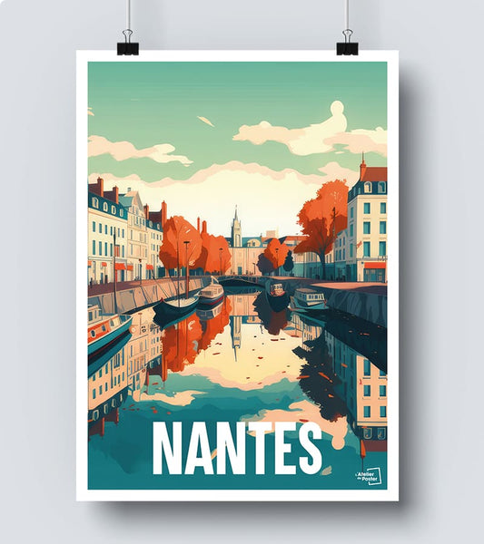 Affiche Illustration de Nantes