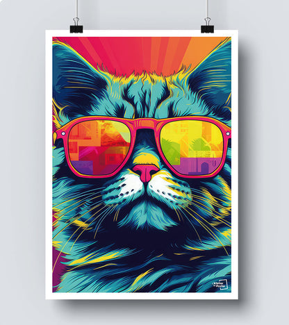 Affiche Cool Cat - Pop Art