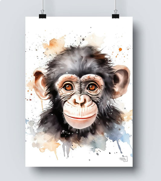 Affiche Chimpanzé singe