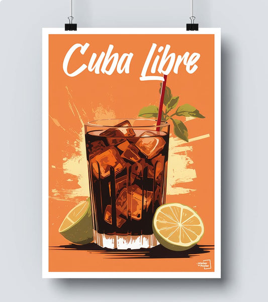 Affiche Cocktail Cuba Libre