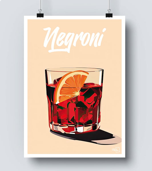 Affiche Cocktail Negroni