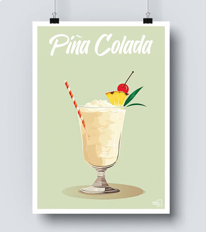 Affiche Cocktail Pina Colada