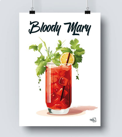 Affiche Cocktail Bloody Mary