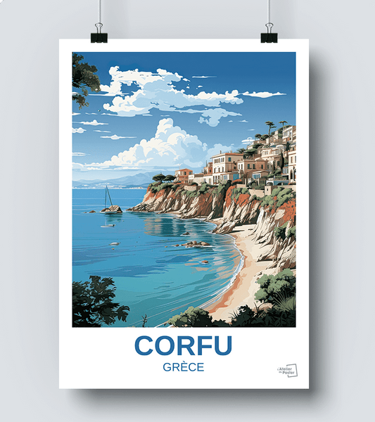 Affiche Corfu - Grèce