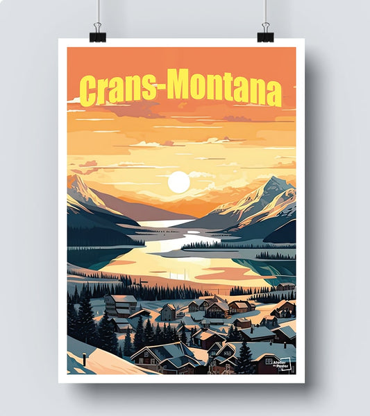 Affiche Suisse Crans Montana