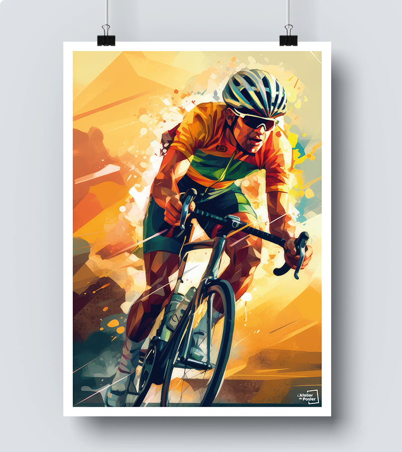 Poster tour de france cyclisme vélo