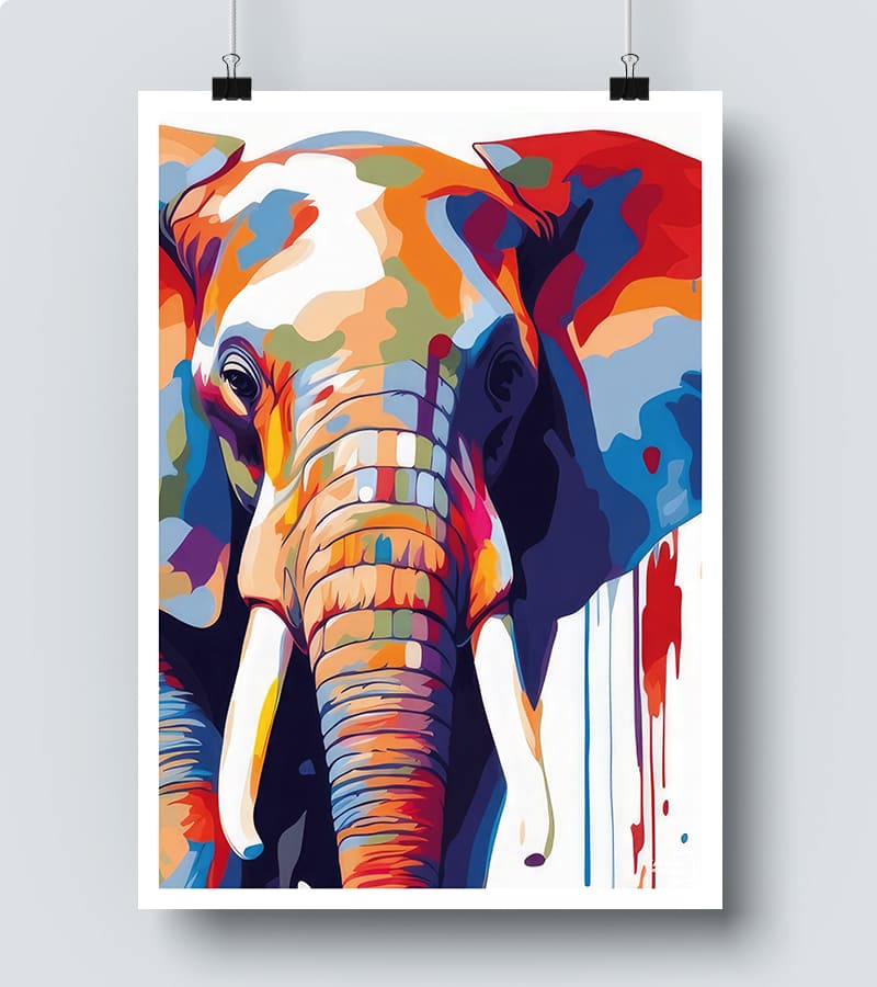 Affiche Elephant d'Afrique