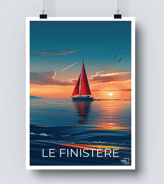 Affiche Le Finistère Vintage