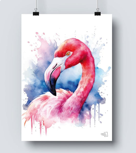 Affiche Flamand Rose