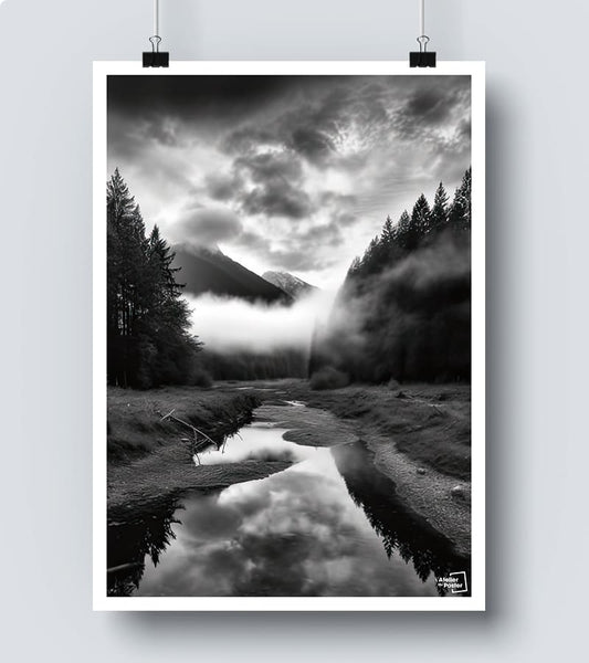 Affiche Nature Noir et Blanc