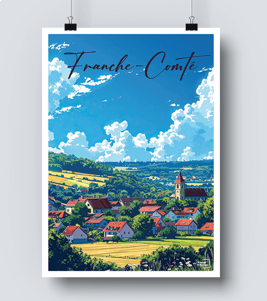 Affiche Franche Comté vintage