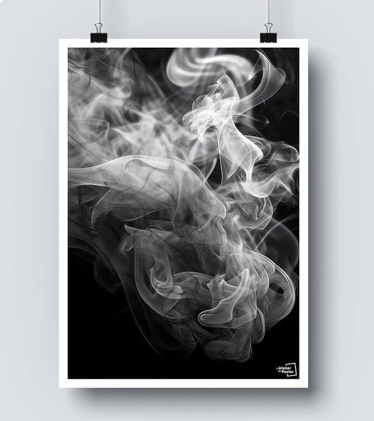 Affiche Smoke Noir et Blanc