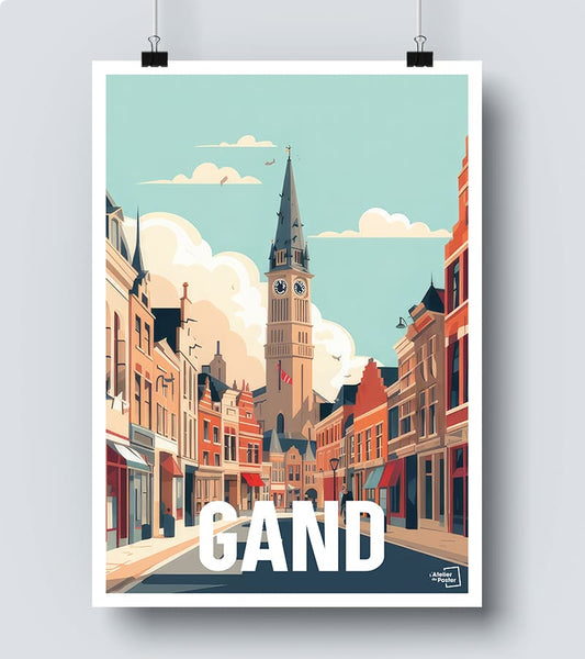 Affiche Gand - Belgique