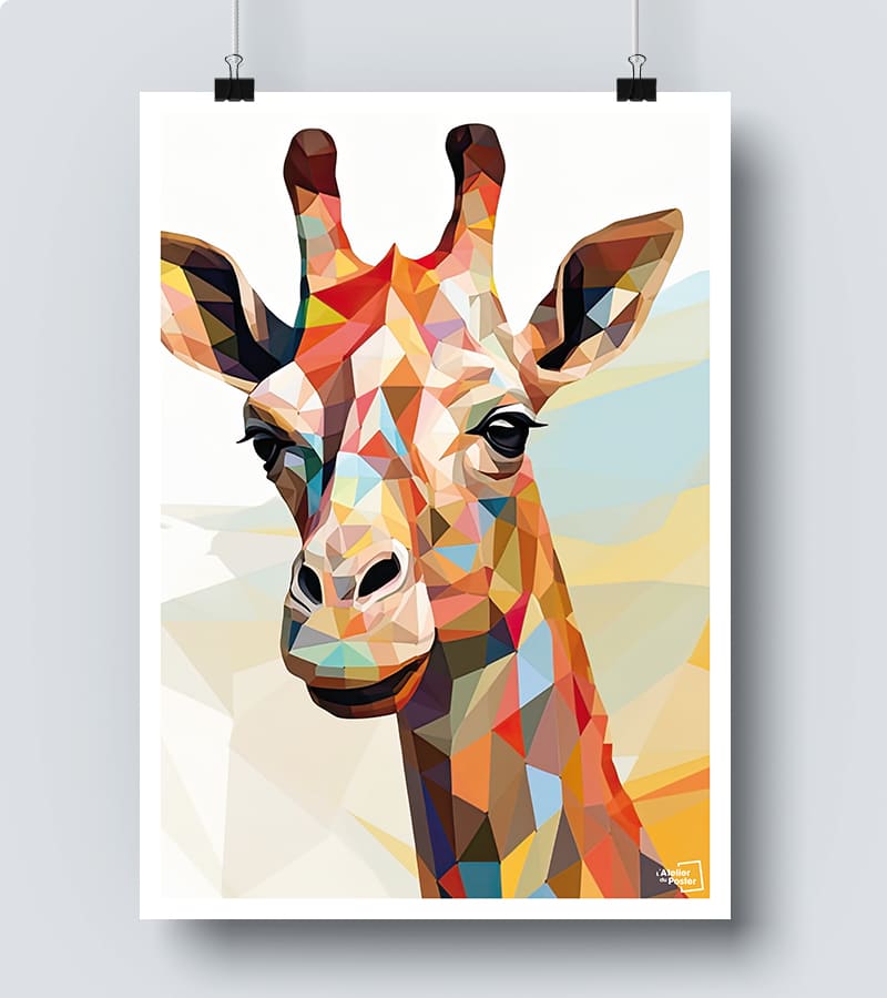 Affiche Girafe d'Afrique