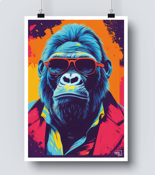 Affiche Cool Gorille - Pop Art